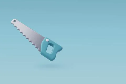 3d Vector Saw Tool, Construction and Maintenance Icon for Web Design. Stock Illustration