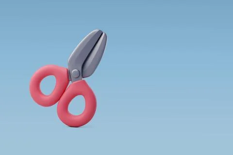 3d Vector Scissors, Education, Back to school concept. Stock Illustration