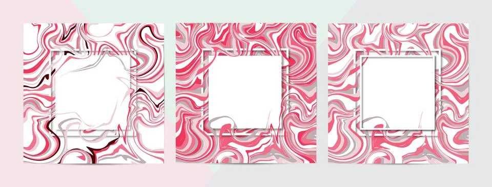 3d vector set of square frames. Paper cut promotion web banner Stock-Illustration