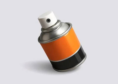 3D Vector Spray Paint Can Icon Stock Illustration
