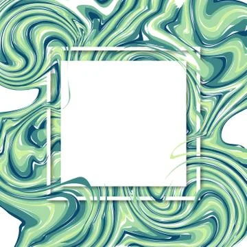 3d vector square frame. Paper cut promotion web banner for social media Stock Illustration