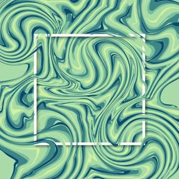 3d vector square frame. Paper cut promotion web banner for social media Stock Illustration