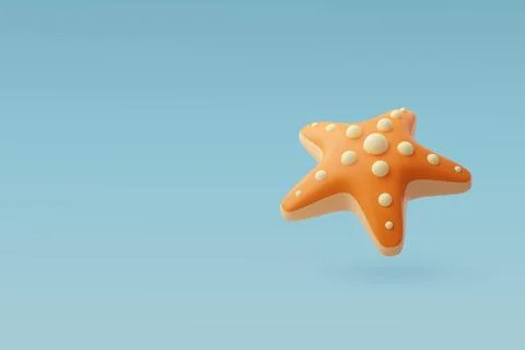 3d Vector StarFish, Summer Journey, Time to Travel Concept. Stock Illustration