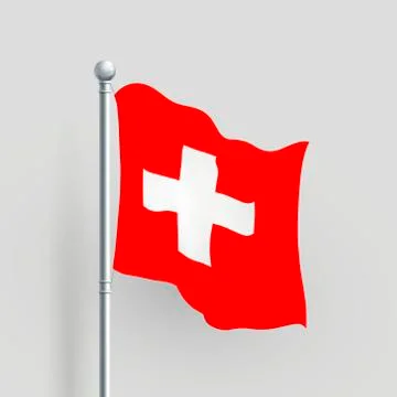 3d vector switzerland flag Stock Illustration