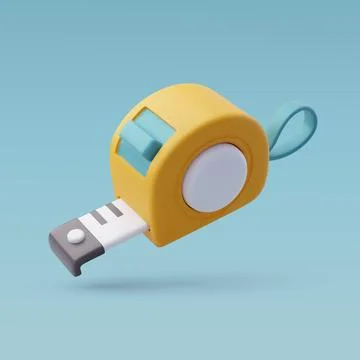 3d Vector Tape Measures, Construction and Maintenance Icon for Web Design. Stock Illustration