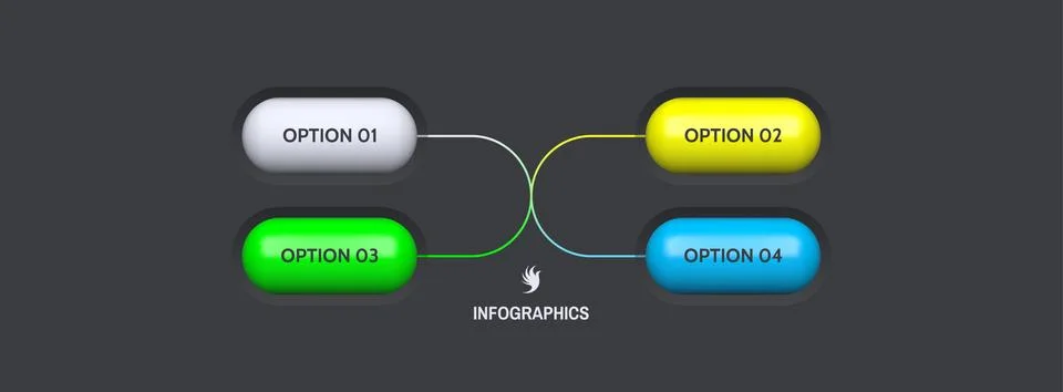 3d vector template for diagram, presentation and business concept. Stock Illustration