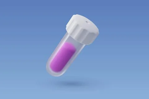 3d Vector Test Tube, Scientific technology and chemistry Concept. Stock Illustration