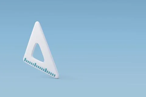 3d Vector Triangle Ruler, Scale, Education concept. Stock Illustration