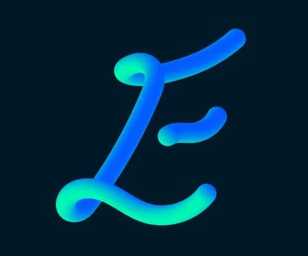 3D Vector tube of the letter E Stock-Illustration