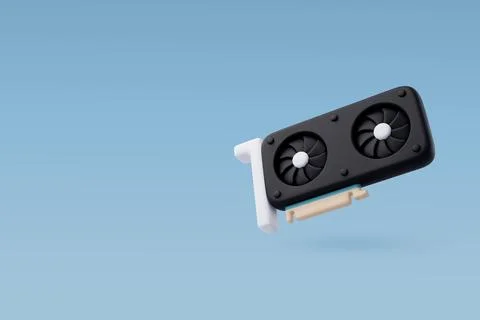 3d Vector Video graphics cards, Powerful for mining or video games. Stock Illustration