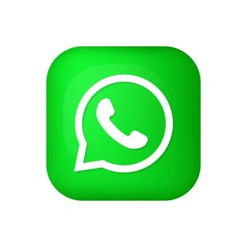 3d vector watsapp icon for social media Illustrazione stock