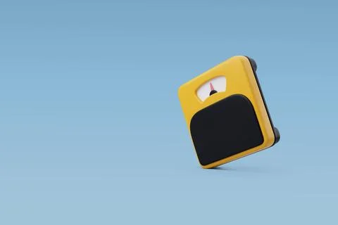 3d Vector Weight scales, Dieting and health, Gym time concept. Stock Illustration