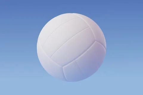3d Vector white volleyball ball, Sport and Game competition concept. Stock Illustration