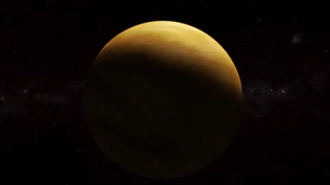 3d Venus atmosphere planet on space star Stock Footage 221906673