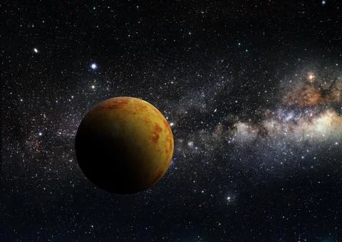 3D Venus in the space 스톡 일러스트