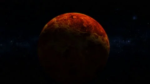 3d Venus surface planet on space star Stock Footage 221906739
