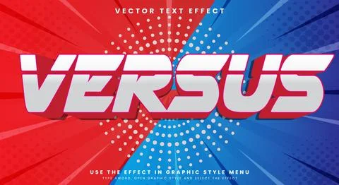 3D Versus action editable text effect Template イラスト素材
