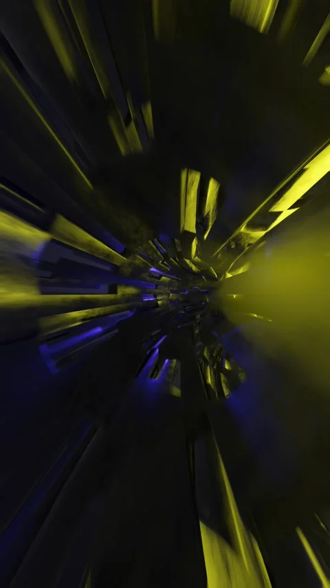 3D vertical animation loop of an endless downhill backwards tunnel with Stock Footage 220215700