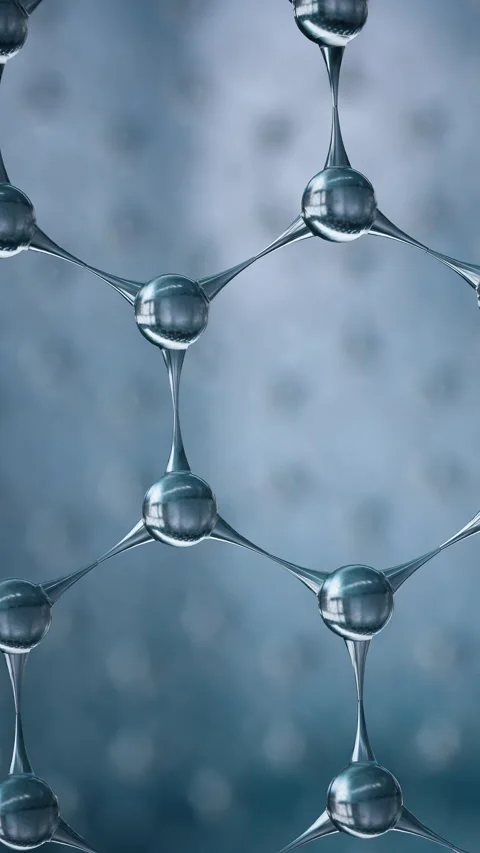 3D Vertical molecular or atomic structure with a scientific or tecnology fo.. Stock Footage 279782260