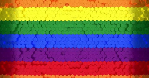 3d vibrant colored animated background with honeycomb cells random moving Stock Footage 169450073