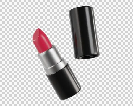 3D Vibrant Red Lipstick Stock Illustration