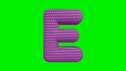 3D video animation of letter with puff texture Stock Footage 317376168