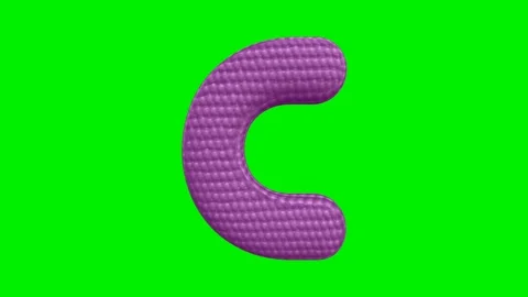 3D video animation of letter with puff texture Stock Footage 317376169