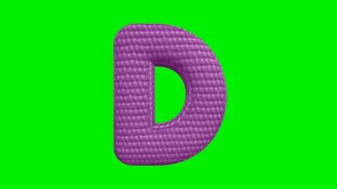 3D video animation of letter with puff texture Stock Footage 317376170