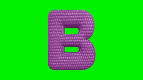 3D video animation of letter with puff texture Stock Footage 317376377