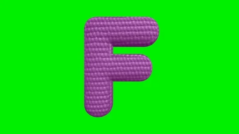 3D video animation of letter with puff texture Stock Footage 317376378