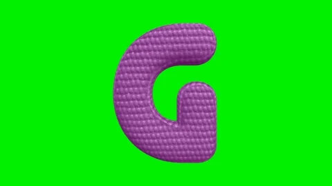 3D video animation of letter with puff texture Stock Footage 317376472