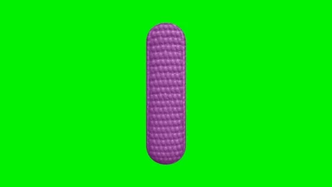 3D video animation of letter with puff texture Stock Footage 317376474