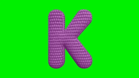 3D video animation of letter with puff texture Stock Footage 317376524