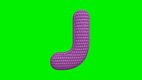 3D video animation of letter with puff texture Stock Footage 317376528