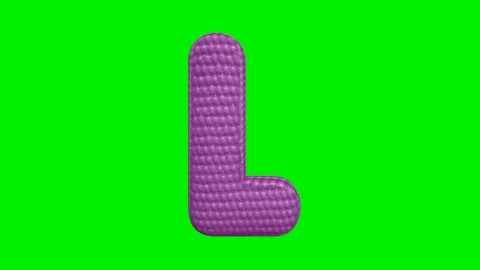 3D video animation of letter with puff texture Stock Footage 317376550