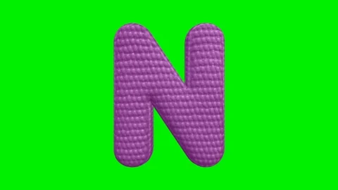 3D video animation of letter with puff texture Stock Footage 317376672