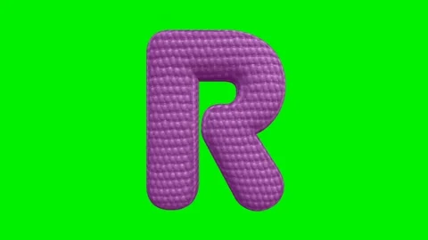 3D video animation of letter with puff texture Stock Footage 317376829