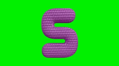 3D video animation of letter with puff texture Stock Footage 317376832