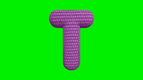 3D video animation of letter with puff texture Stock Footage 317376865