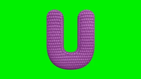3D video animation of letter with puff texture Stock Footage 317376986