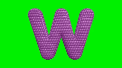 3D video animation of letter with puff texture Stock Footage 317377154