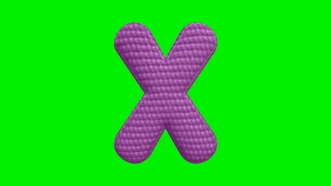 3D video animation of letter with puff texture Stock Footage 317377155