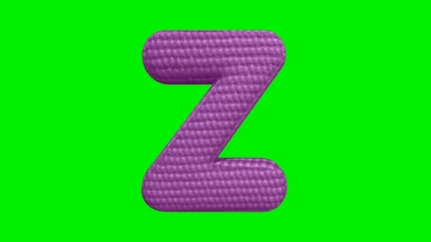 3D video animation of letter with puff texture Stock Footage 317377176