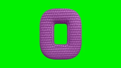 3D video animation of number  with puff texture Stock Footage 317377422