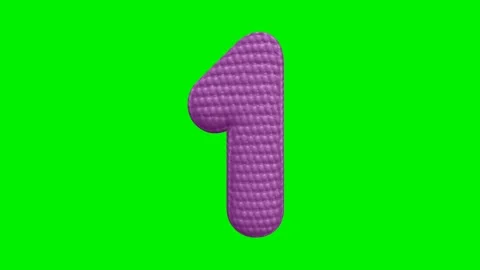 3D video animation of number  with puff texture Stock Footage 317377423