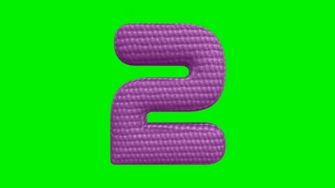 3D video animation of number  with puff texture Stock Footage 317377476