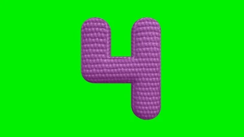 3D video animation of number  with puff texture Stock Footage 317377502