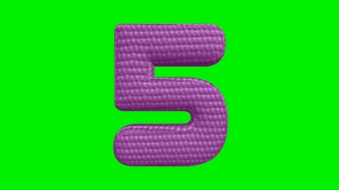 3D video animation of number  with puff texture Stock Footage 317377507