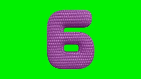 3D video animation of number  with puff texture Stock Footage 317377582