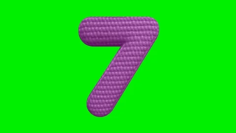 3D video animation of number  with puff texture Stock Footage 317377584